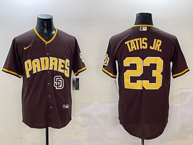 Men San Diego Padres #23 Tatis jr Brown Game 2025 Nike MLB Jersey style 6->san diego padres->MLB Jersey